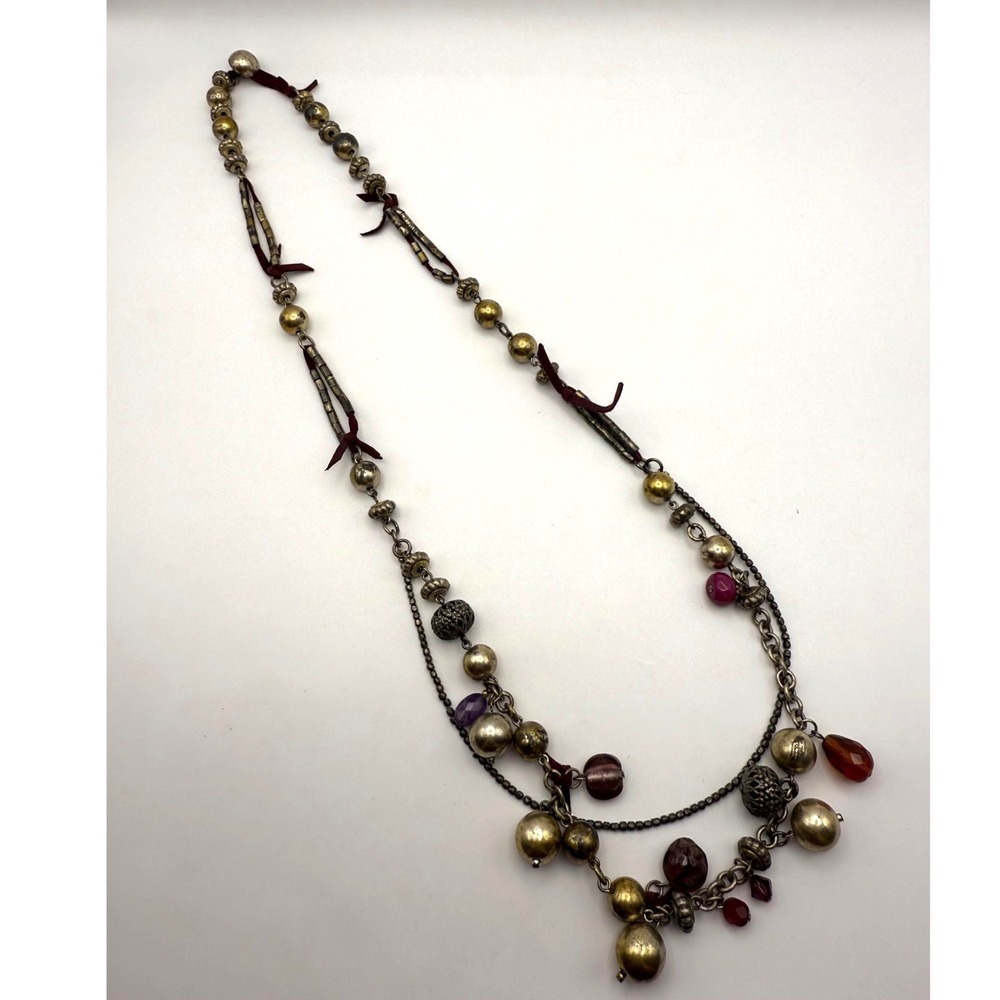 Vintage Boho Charm Necklace – Multicolor Statement Jewelry